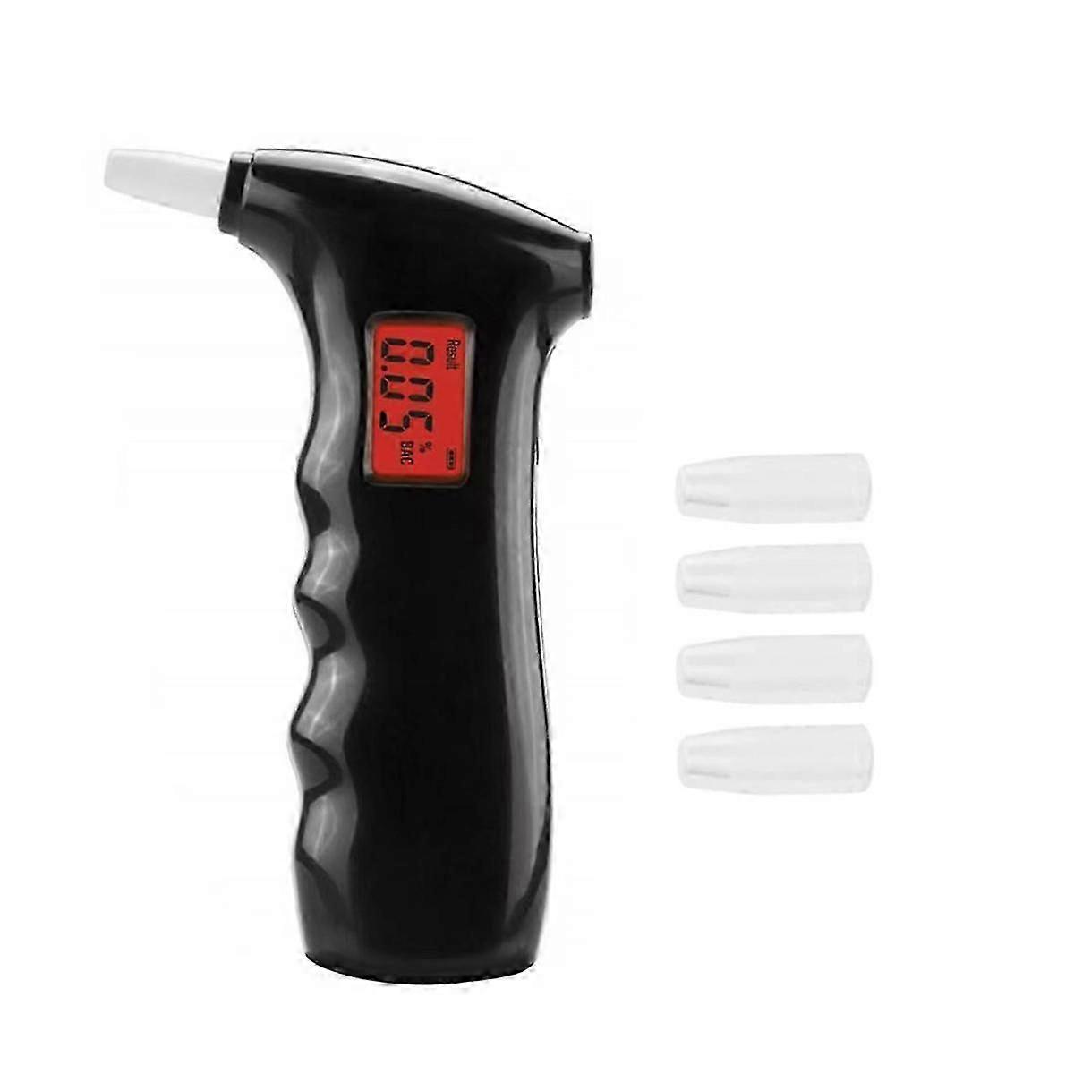 Digital Breath Alcohol Tester - LCD Display with 5 Mouthpieces