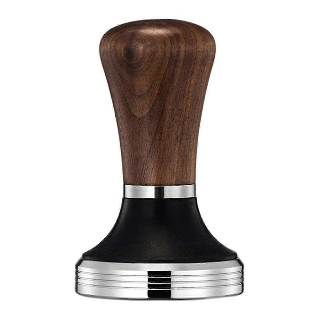 51mm Coffee Tamper Powder Hammer Pressing Walnut Handle Coffee Distributor for Coffee and Espresso
