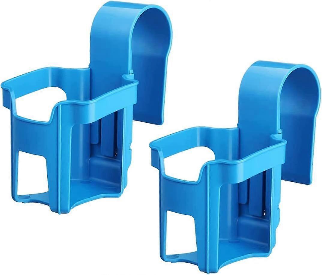 Pack Plastic Pool Cup Holders, Multifunctional Pool Accessories, Pool Cup Holders, Compatible with Most Pools (Blue)