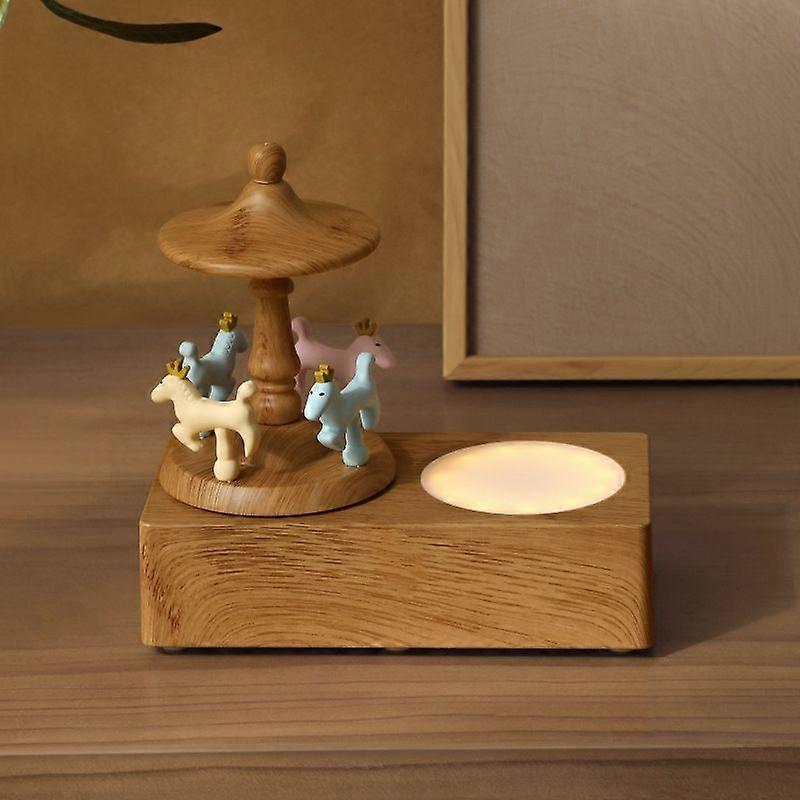 Carousel Shape Night Light Cute Wireless Bluetooth Speaker