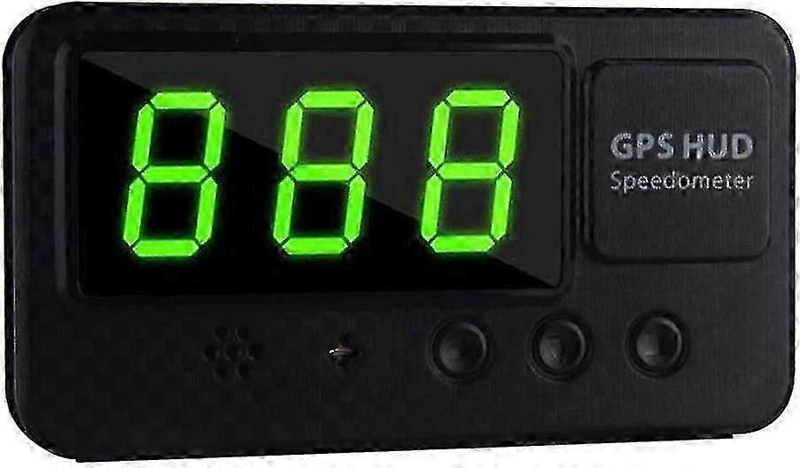 מד מהירות דיגיטלי אוניברסלי GPS לרכב, משאית, אופנוע וכלי רכב אחרים (107 x 58 x 6 מ"מ, Bla