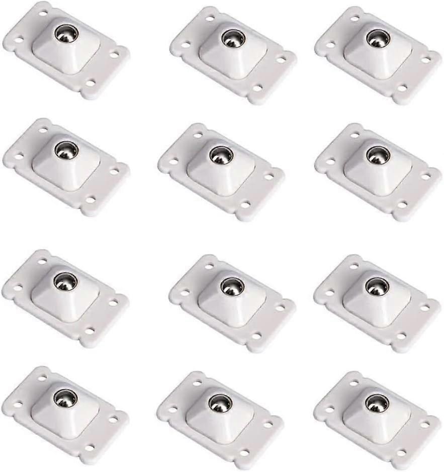12 PCS Self-Adhesive Swivel Casters, Furniture Casters, 360 Rotation, Smooth Glide and Easy to Use, for Trash Cans and Storage Boxes