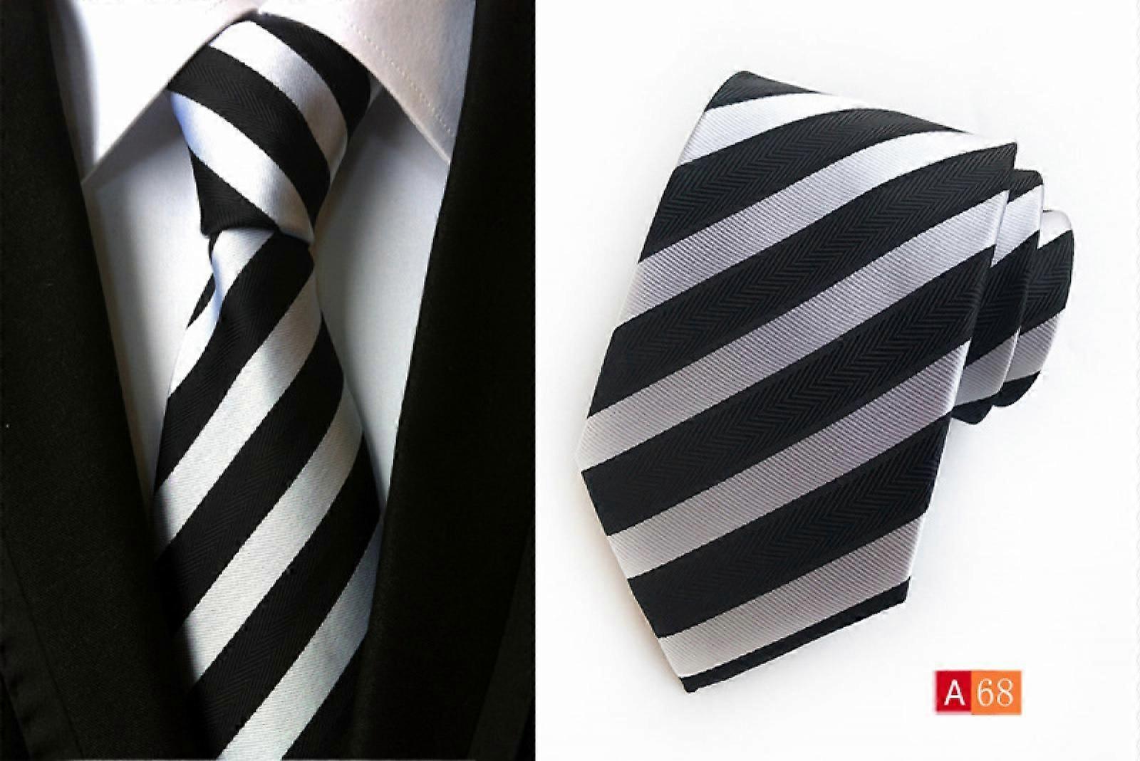 Nouvelle cravate classique en soie rayée pour hommes, A068