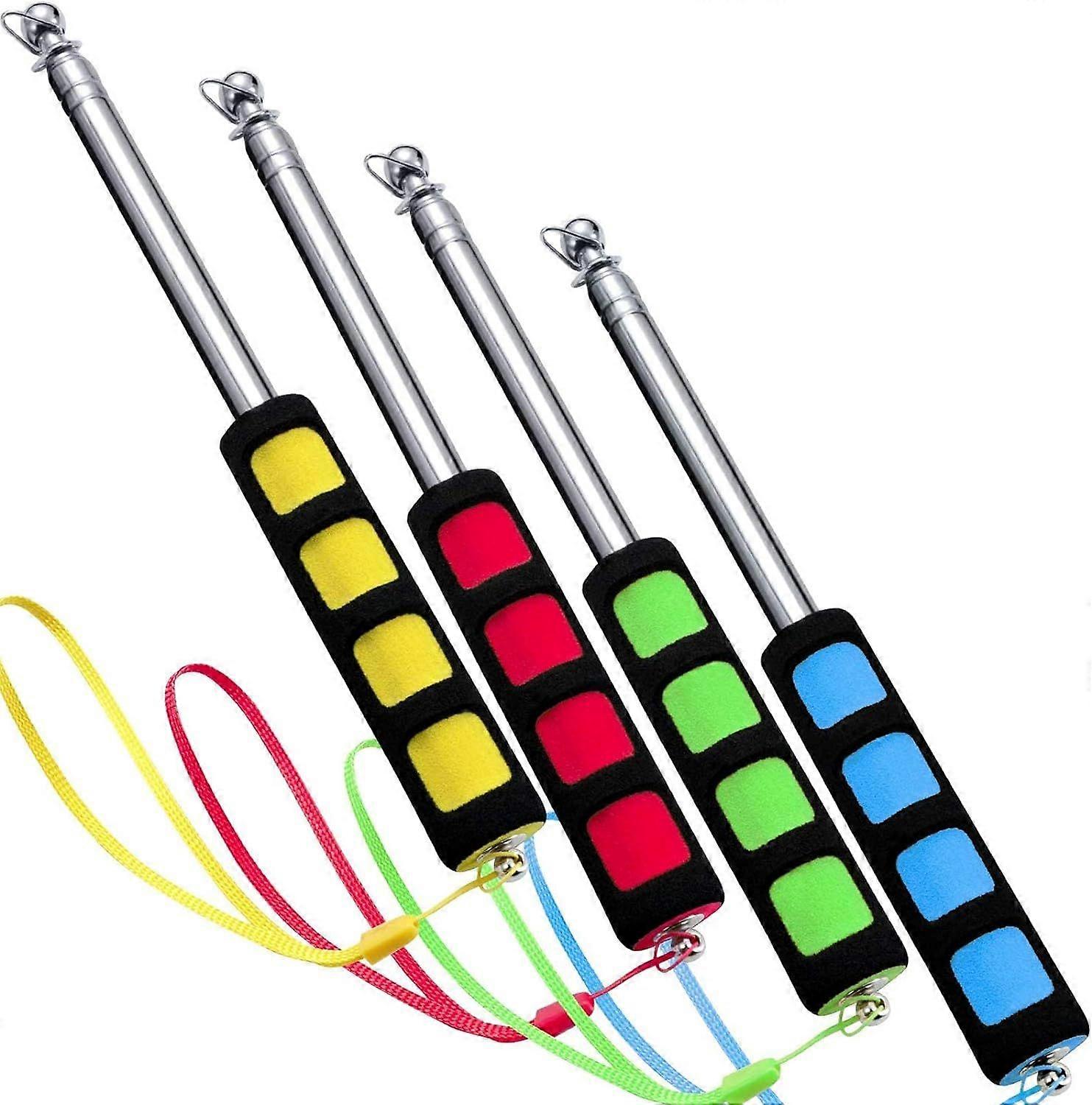 4 Pieces Telescoping Pointer Whiteboard Teacher Pointer Retractable Teaching Pointer Extends to 47 Inch for Presentation Classroom Tour Guide