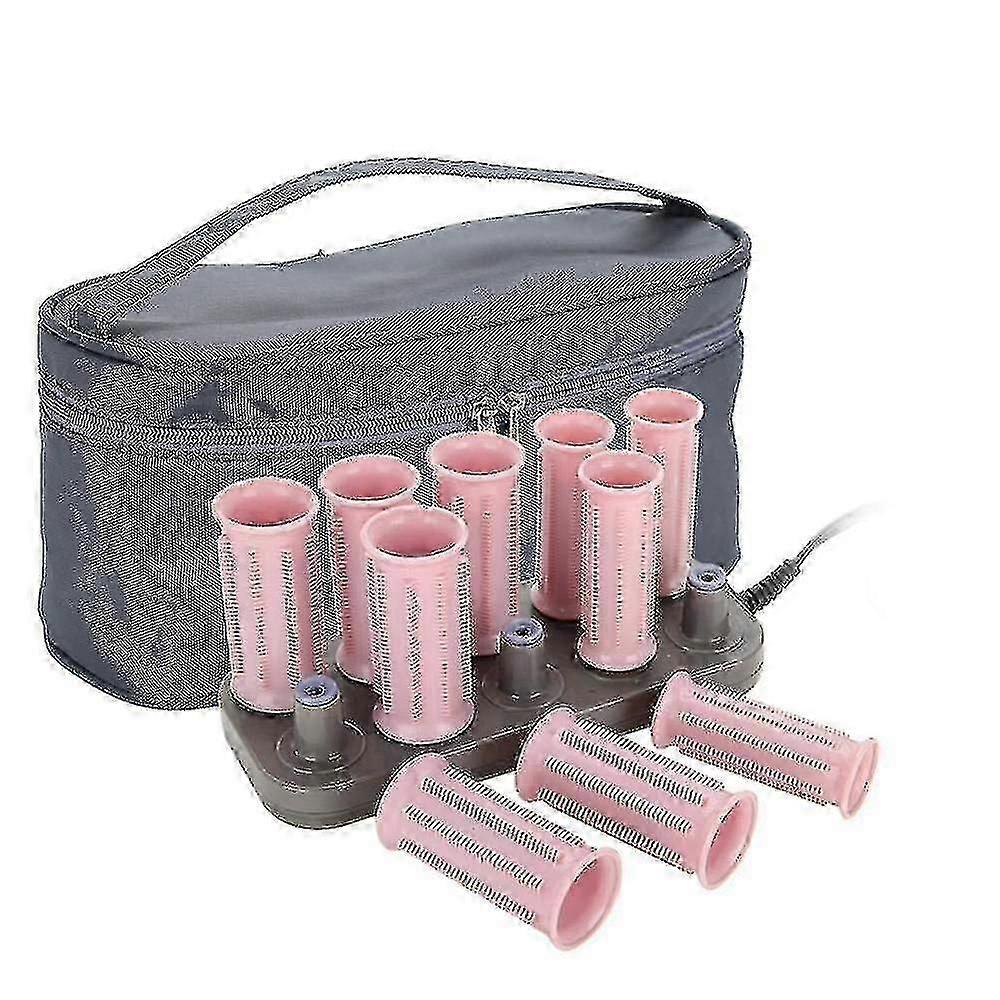 Professional Electric Heated Roller Set - Ceramic Curling Tools for Short/Long Hair (3 Temp Settings: 120°C-210°C)_MM2