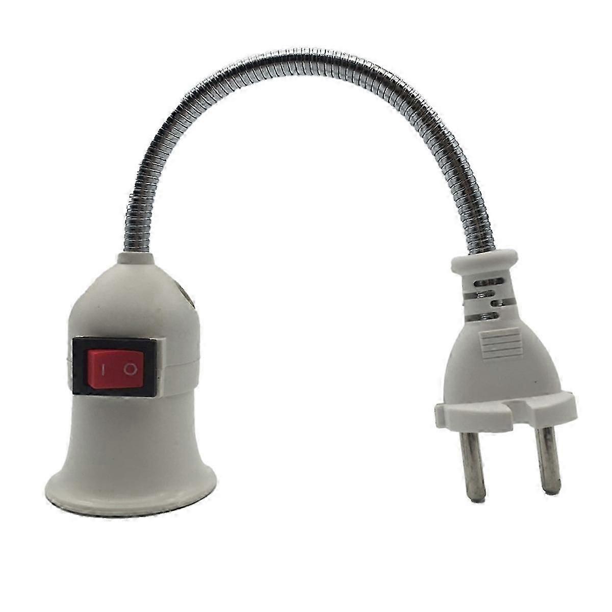 E27 EU Plug Lamp Base Conversion Led Light Wall Flexible Lamp Holder Converter with Switch Led Bulb Socket