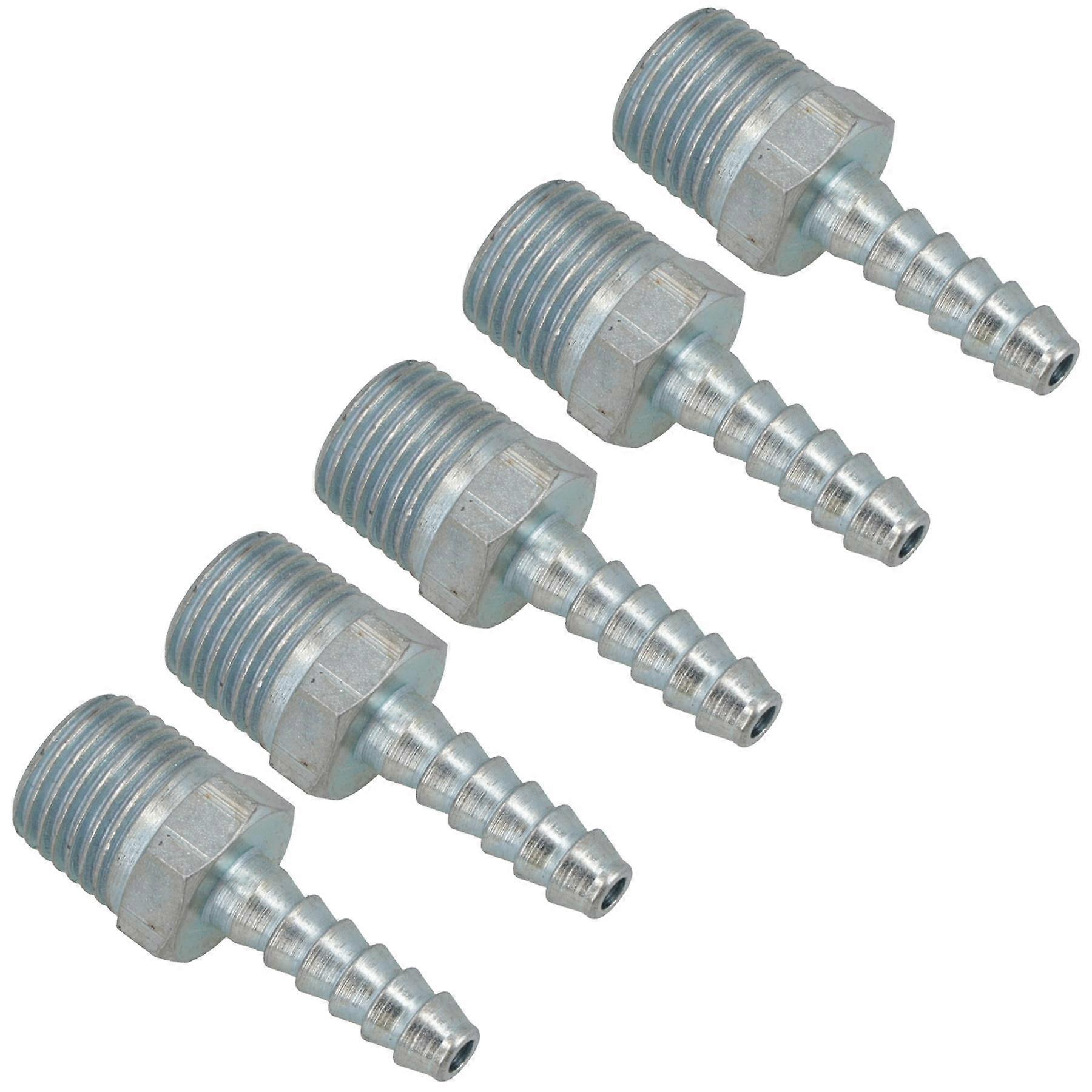1/4" BSP Thread Hose Tail 3/16 Pipe Connector Air Fitting 5 PACK FT038