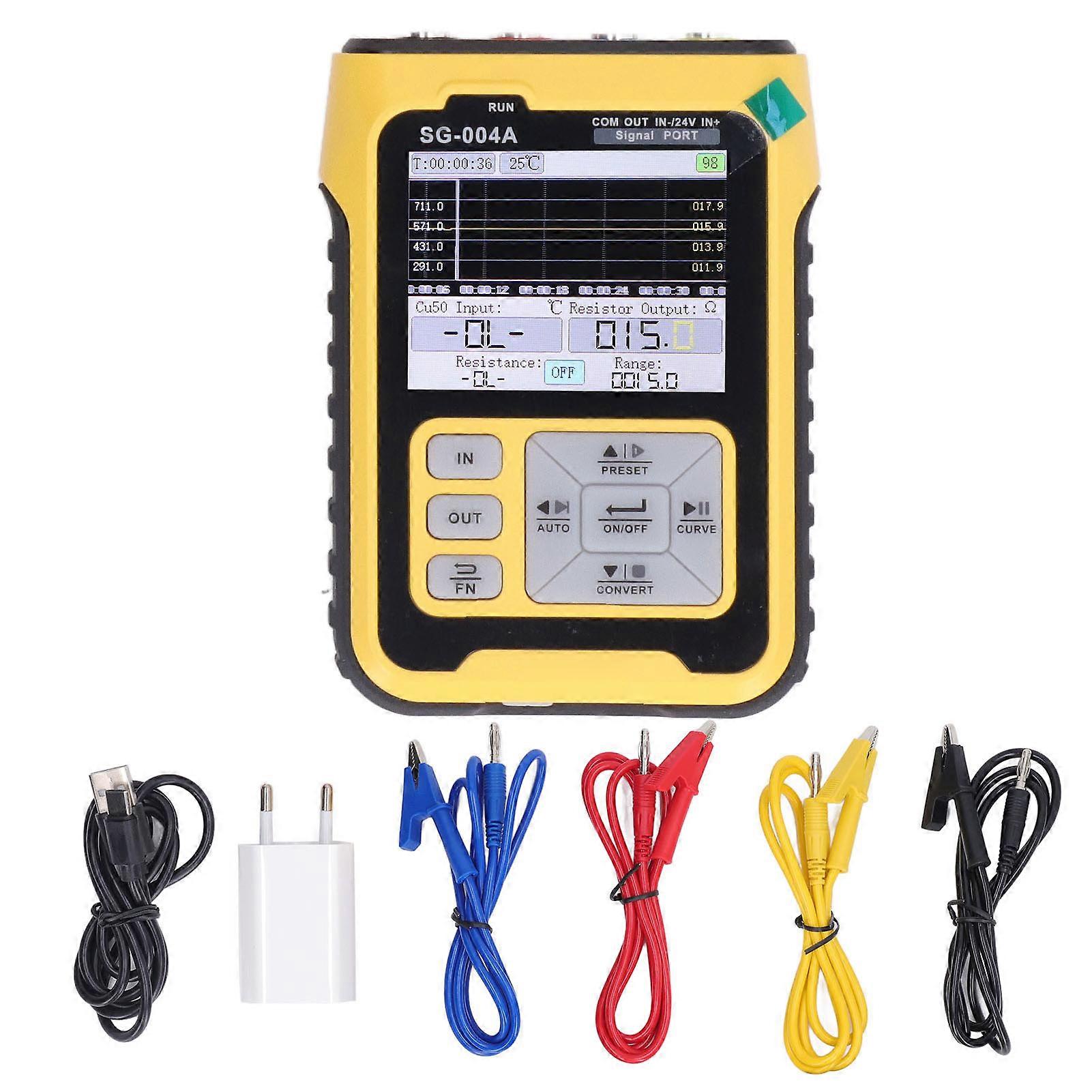 Signal Generator 0‑24mA 0‑24V Real Time Curve Display Programmable Current Voltage Analog Simulator 100‑240V