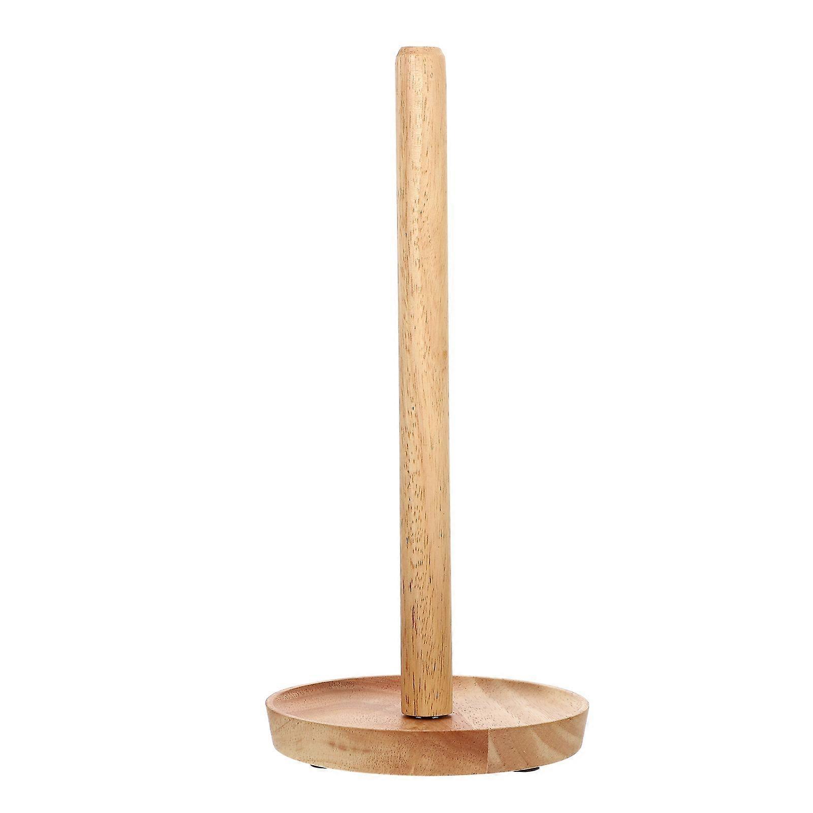 1Pc Creative Solid Wood Roll Paper Holder Practical Toilet Paper Tissue Reserve