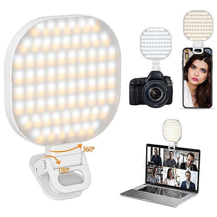 XJ78 Phone Camera Laptop Fill Light 3 Color Temperature Live Streaming Photography Light