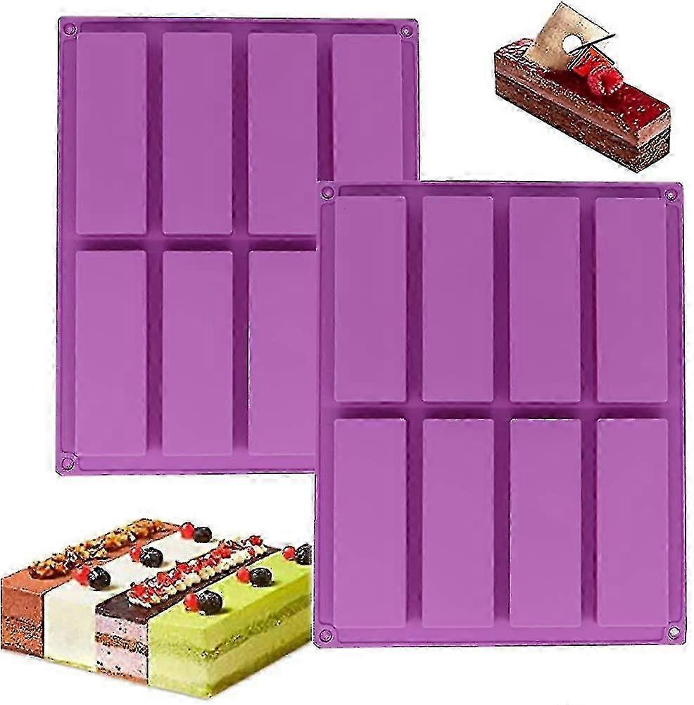 2025 2pcs Rectangular Granola Bar Silicone Molds