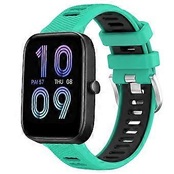 Do Amazfit Pop 20mm Cross Texture Dwukolorowy pasek do zegarka ze stali silikonowej