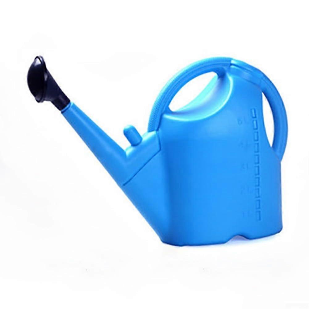 Ergonomic handle, efficient watering, 5 l, for garden, terrace, watering can (blue)