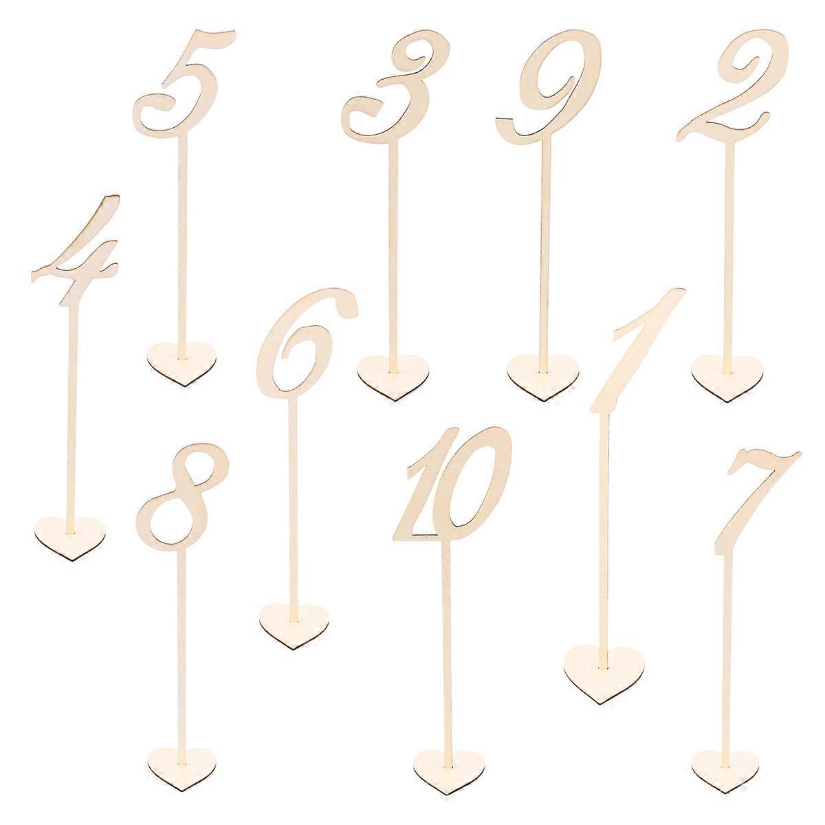 Wooden Table Identifier Sets with Numeric Inserts for Venue Decor