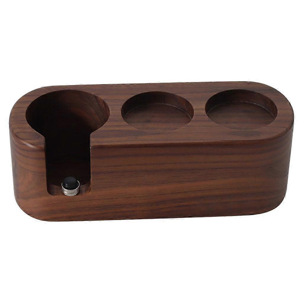 Walnut Coffee Espresso Tamper Holder Stand Tamping Station Base Rack easy to use
