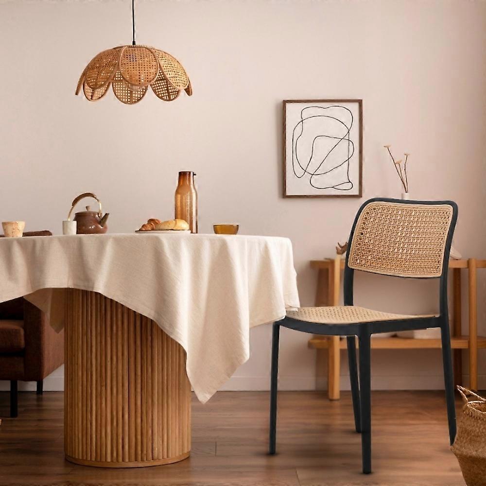 Fusion Living Μαύρο Πλαστικό Café Τραπεζαρία Καρέκλα