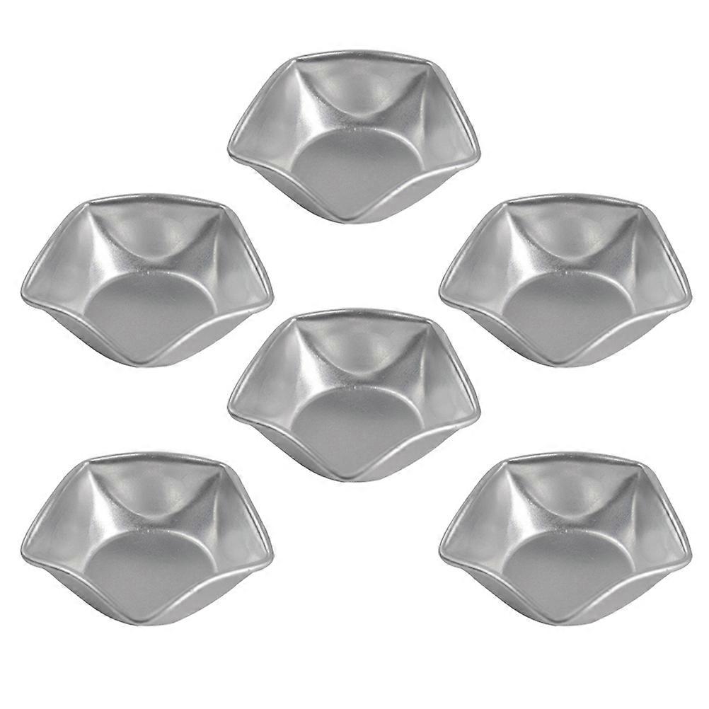 Star Shaped Non Stick Dessert Baking Molds – 6PCS Set for Compact Anodized Cakes, Puddings & Homemade Treats