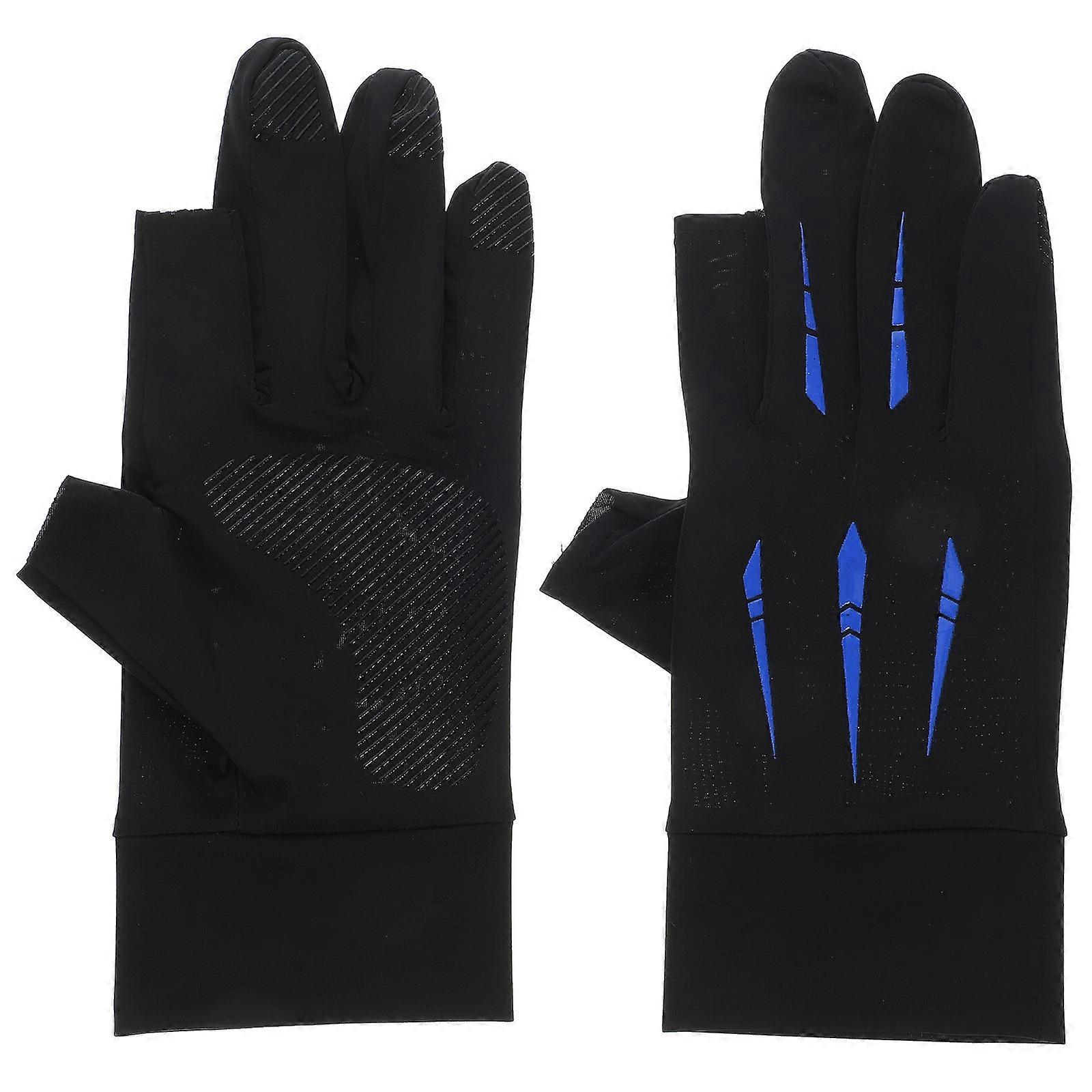 Here's a refined and professional product description for your **"1 Pair Adult Summer Cycling Gloves Breathable Ice Silk Fingerless Design"**:
