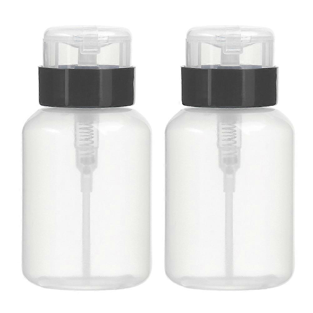 Empty Bottle With Pump Makeup Remover For Nail Care Products Plastic Material Liquid Control 2Pack
