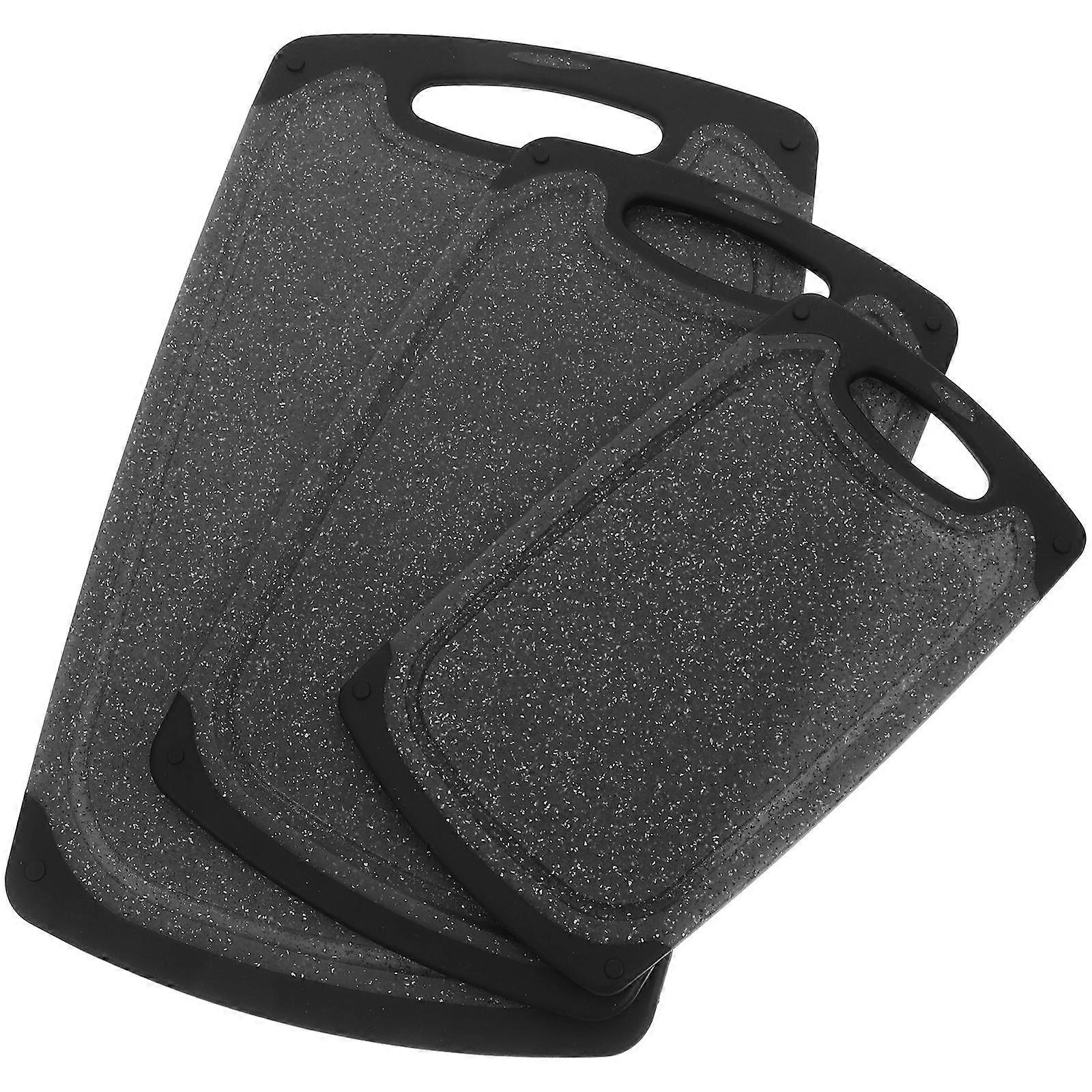 3pcs PP Hanging Cutting Board Set with Non Slip Edges and Widened Handles, Lightweight and Easy to Store Chopping Mats for Kitchen Food Preparation