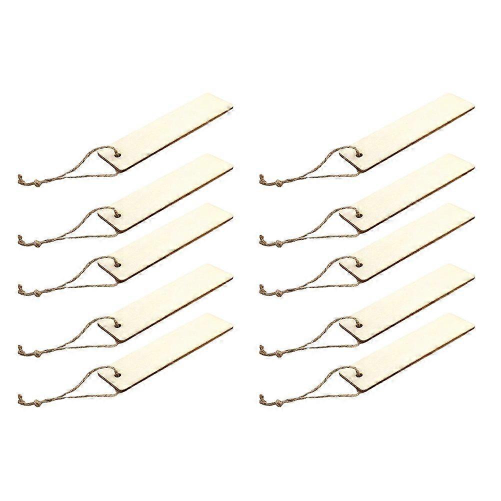 20kpl puinen aihio kirjanmerkki herkkä kirjanmerkki DIY-kirjanmerkki merkkijonoilla (puun väri)