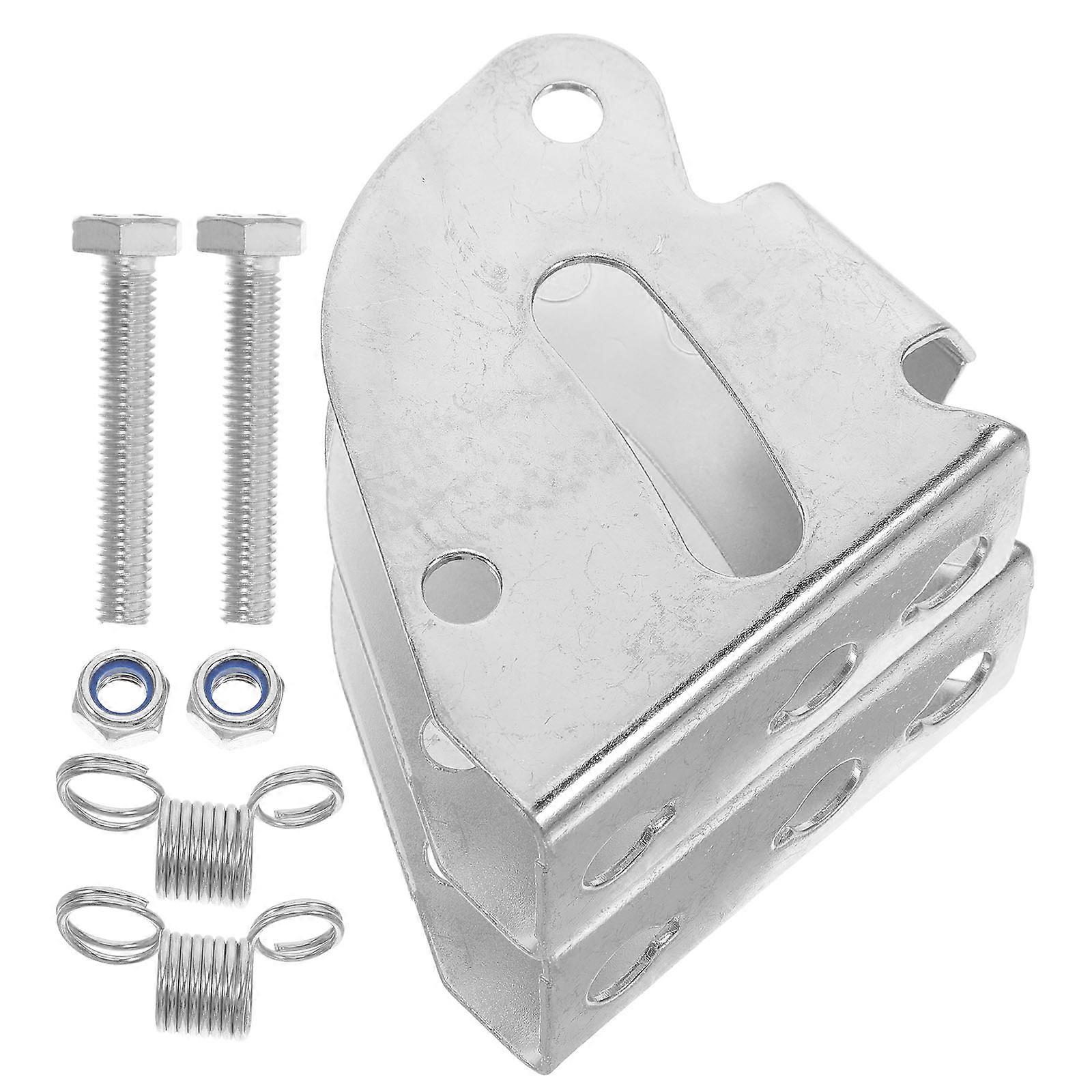 Base Handle For Foldable Flatbed Truck Iron Bracket Logistics Silver 8.00X7.70X3.50CM Secure Mounting 2 Sets