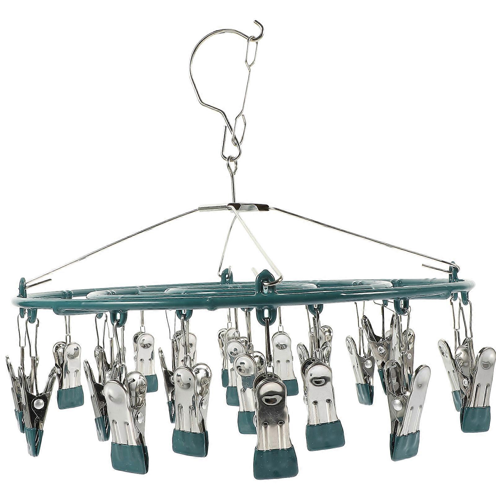 Space Saving Drying Rack Hanger with Clips for Socks, Towels, Clothes, and Household Items – , Multi Use Indoor/Outdoor Drying Solution