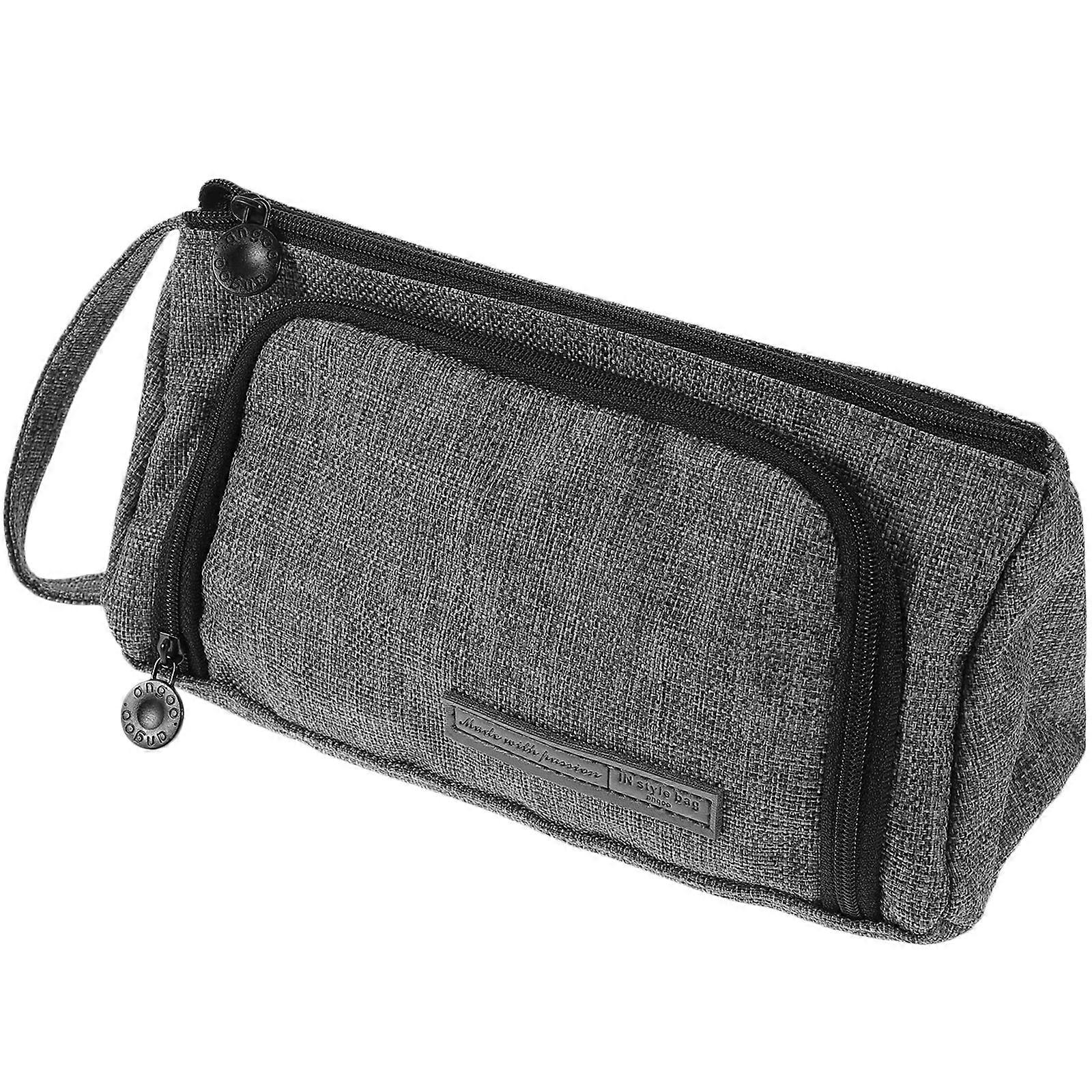 Practical Design Large Capacity Pencil Pouch Blue 21X11.5cm Zipper Pull Pen Bag For Students 1Pcs