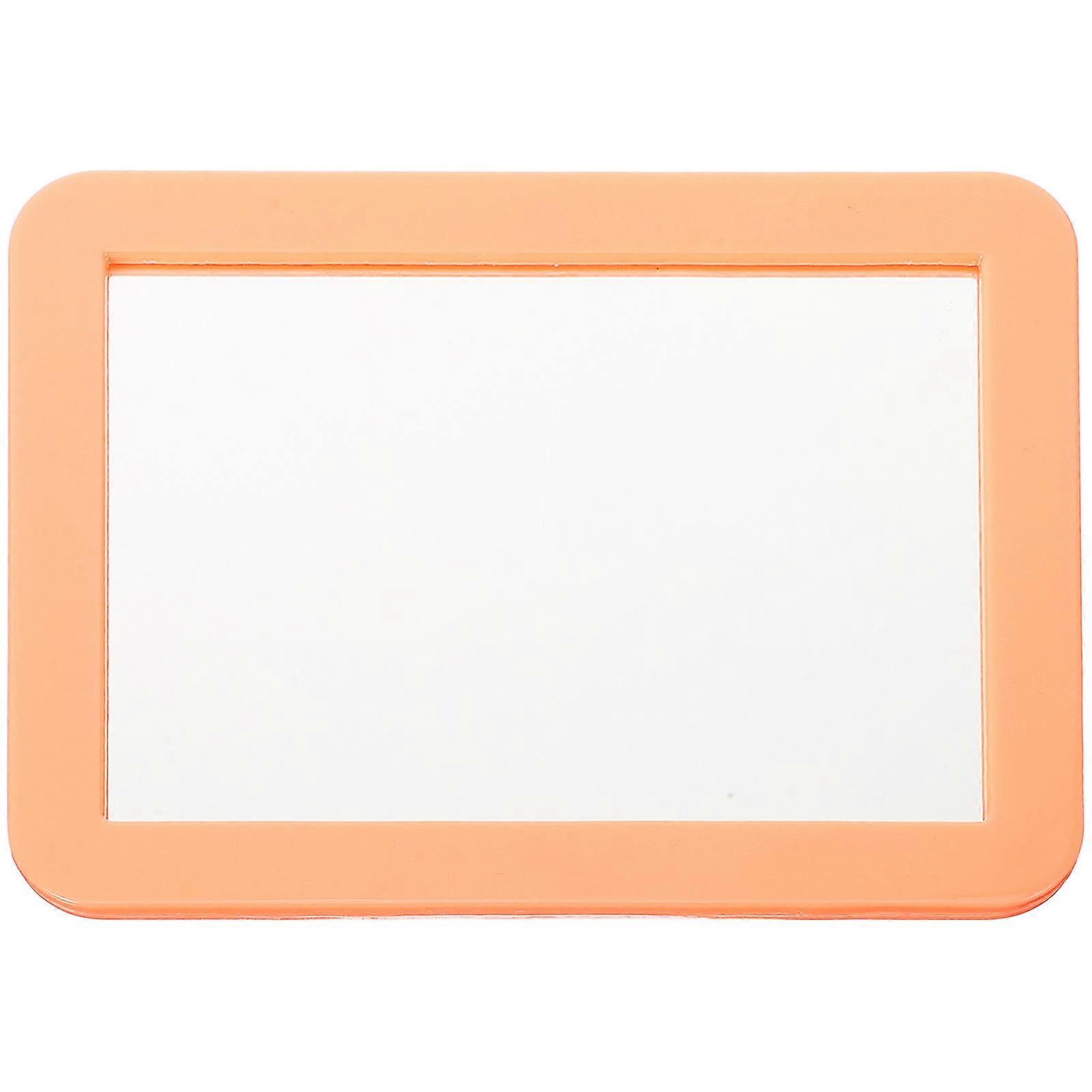Magnet Mirror Cabinet Mirror for Dressing Table Metal Surface Orange Rectangular Grooming Tasks 1Set