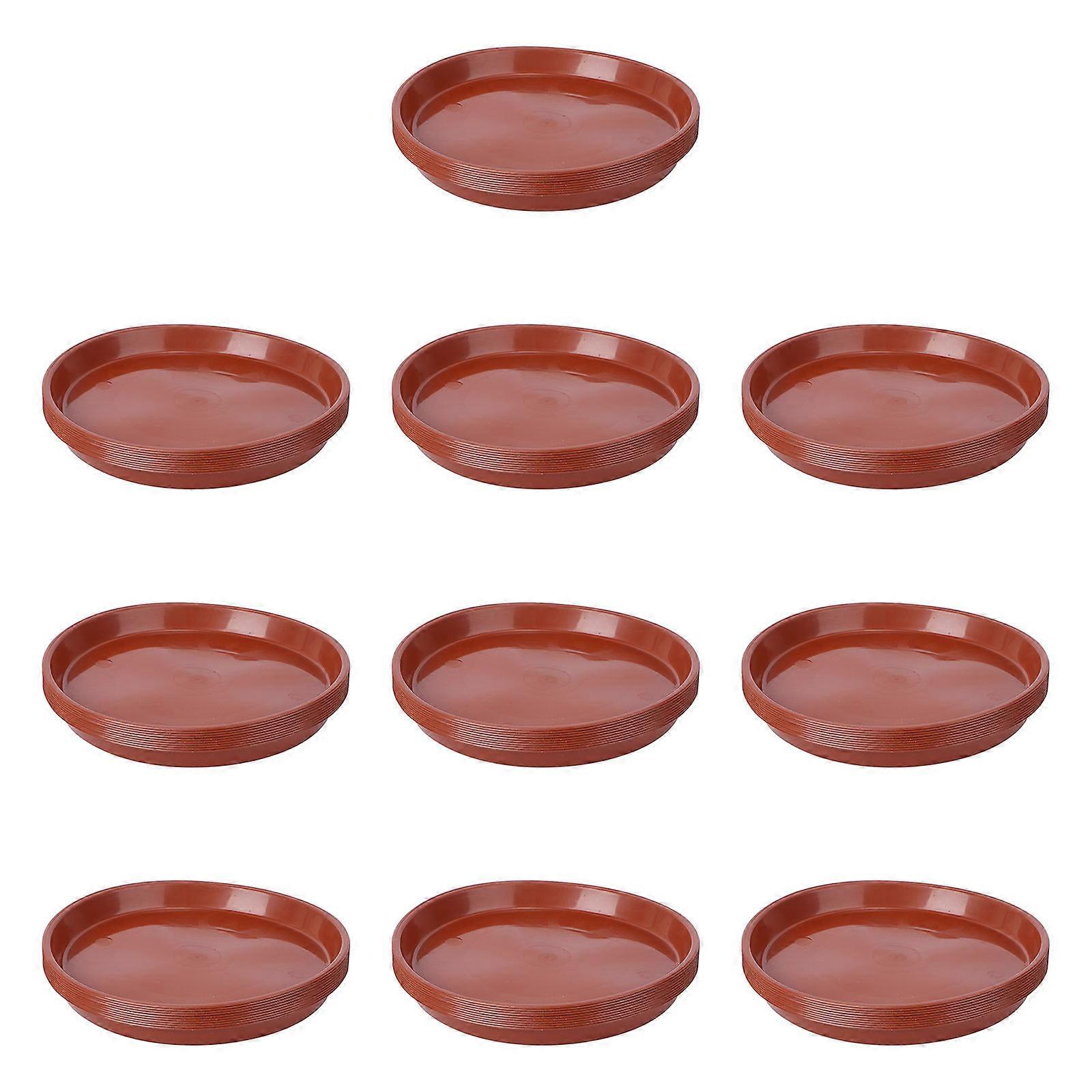 Plastic Planter Saucer Flower Planter Drip Tray For Homeowners Gardeners Avoid Deformation .9X7.9X0.8in 10Set