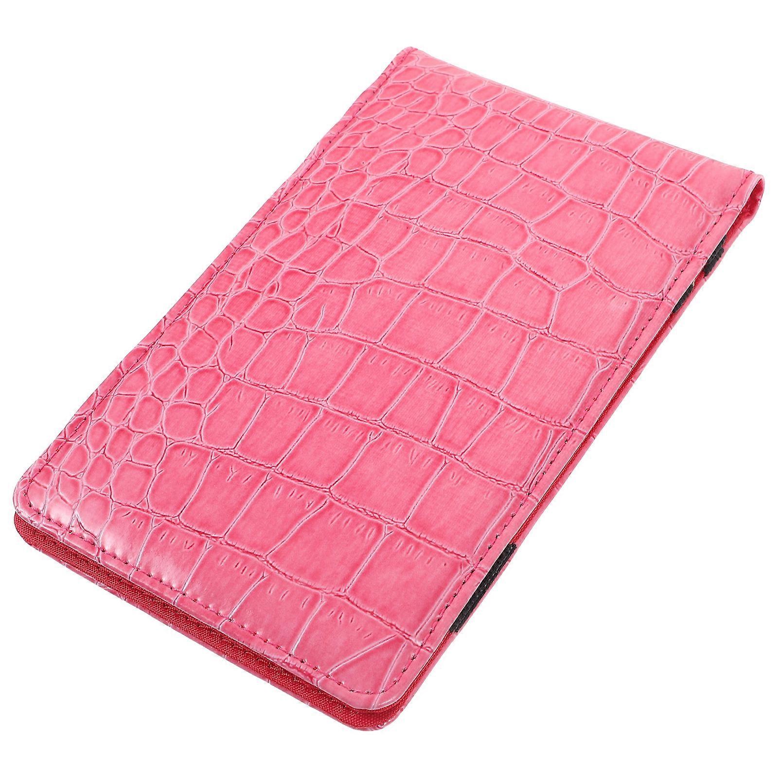 Stylish Golf Scorecard Holder with Textured Design – Compact Folding Protector for Standard Scorecards – Unisex Accessory for Men and Women – Pink