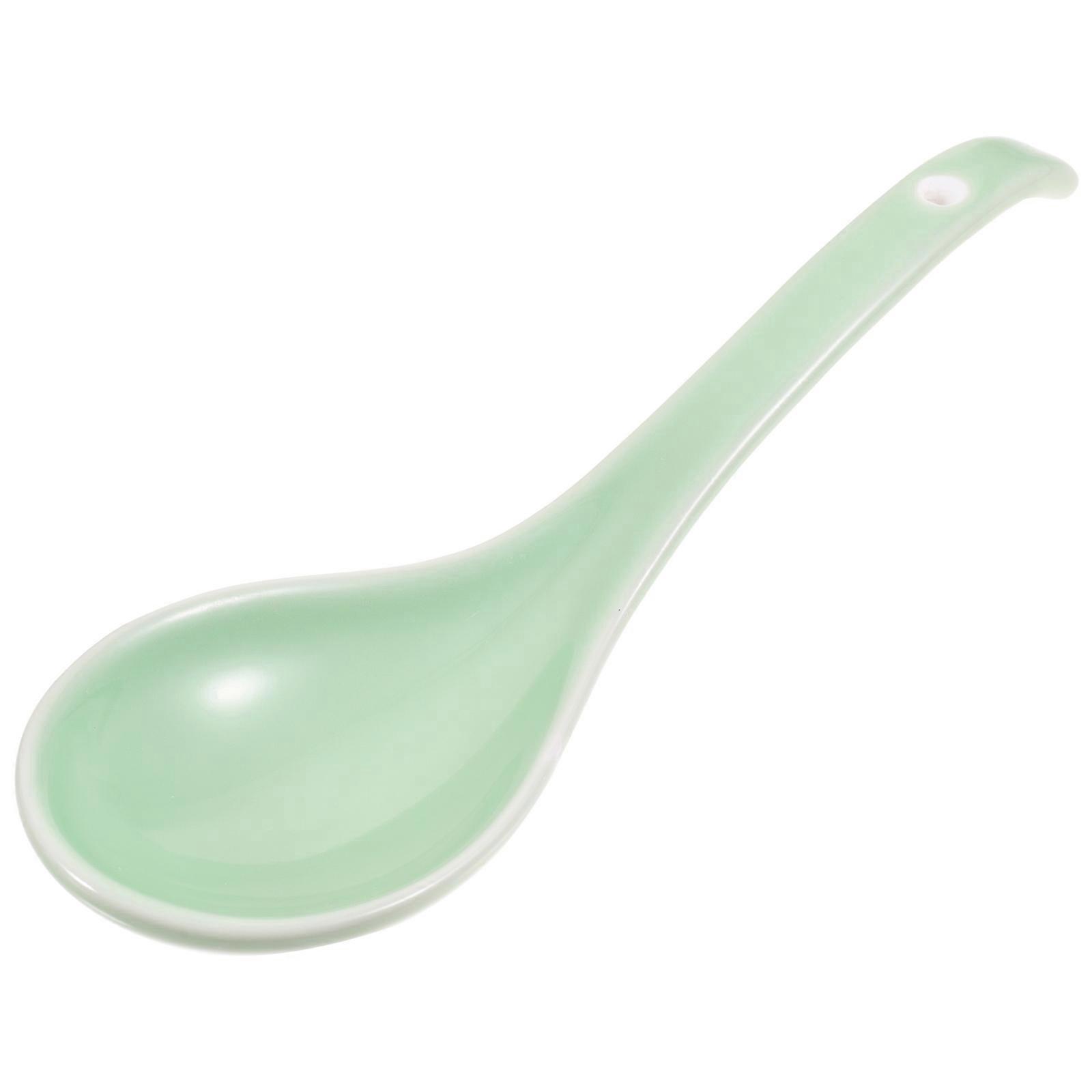 Premium Large Ceramic Soup Spoon, Deep Porcelain Design, Lightweight & Easy to Clean, Multi Purpose Tableware for Soups, Desserts, and Porridge,