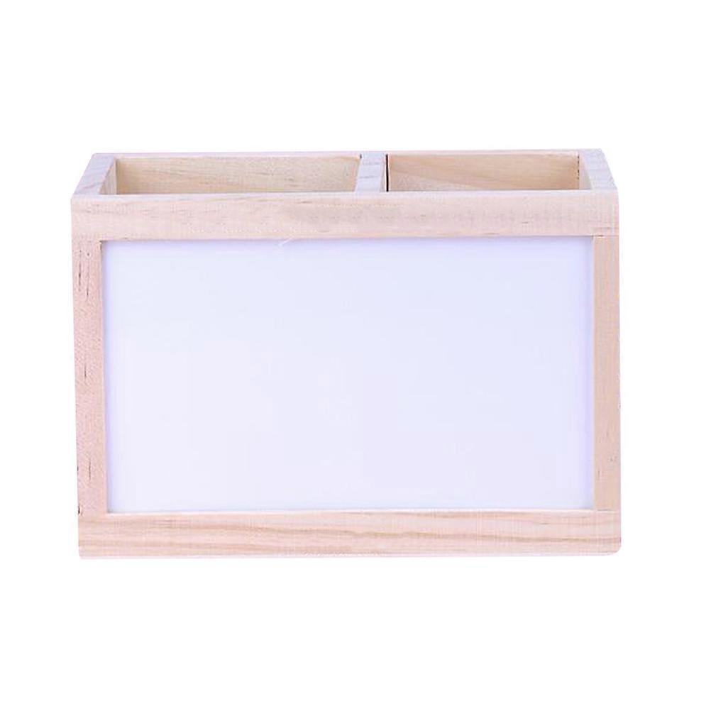 Marker Pen Storage Box Wooden With Whiteboard For Home Office Use Nordic Style 15.7 X 10.8 X 7.6Cm 1Pack