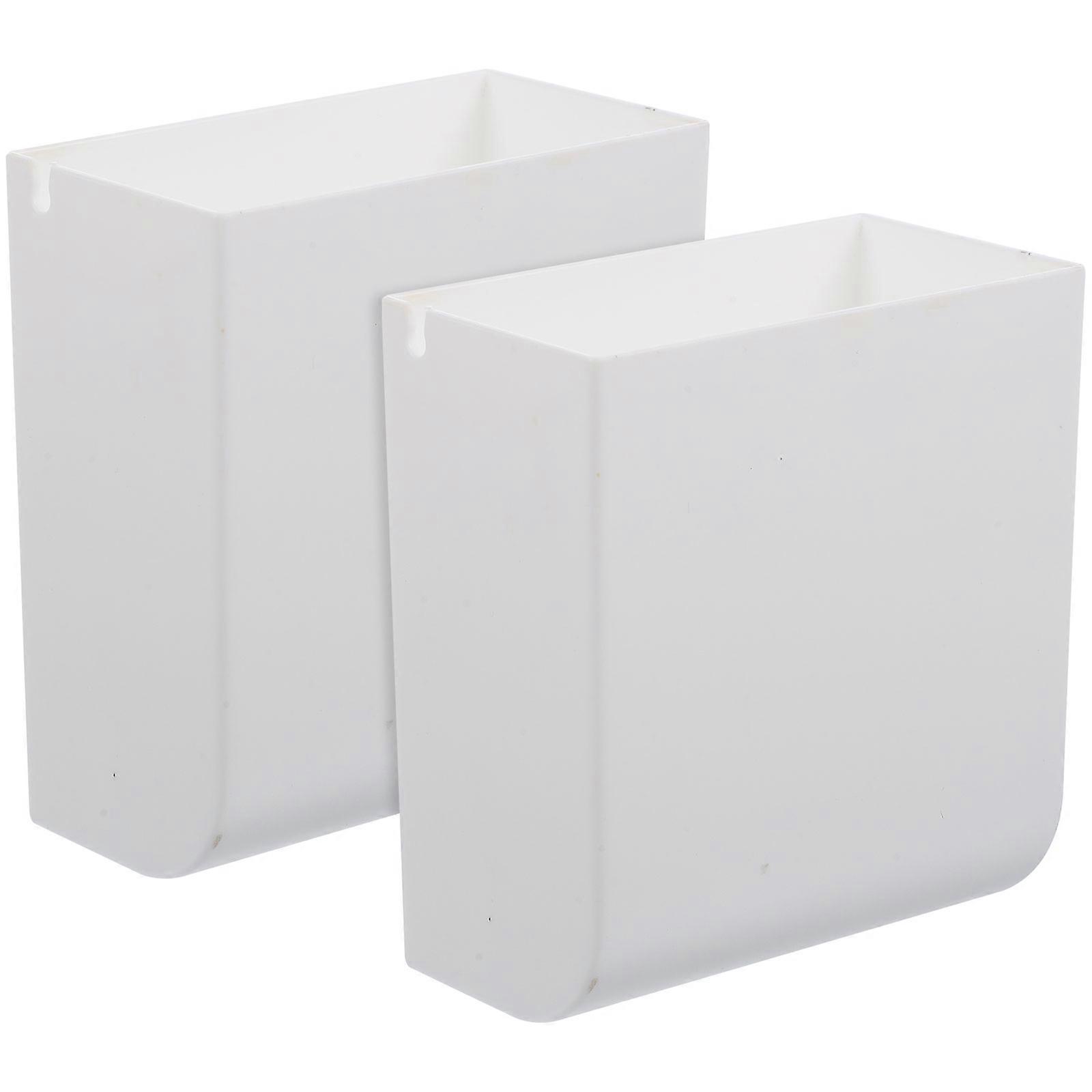 Wall Mounted Storage Organizer Bins Home Office Use PP Material Rectangular Shape Space Saving Assorted Color 2Set