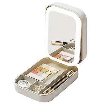 Kosmetikspiegel-Etui LED-Schminkspiegel-Aufbewahrungskoffer mit lichtfüllender tragbarer Make-up-Box-Tasche