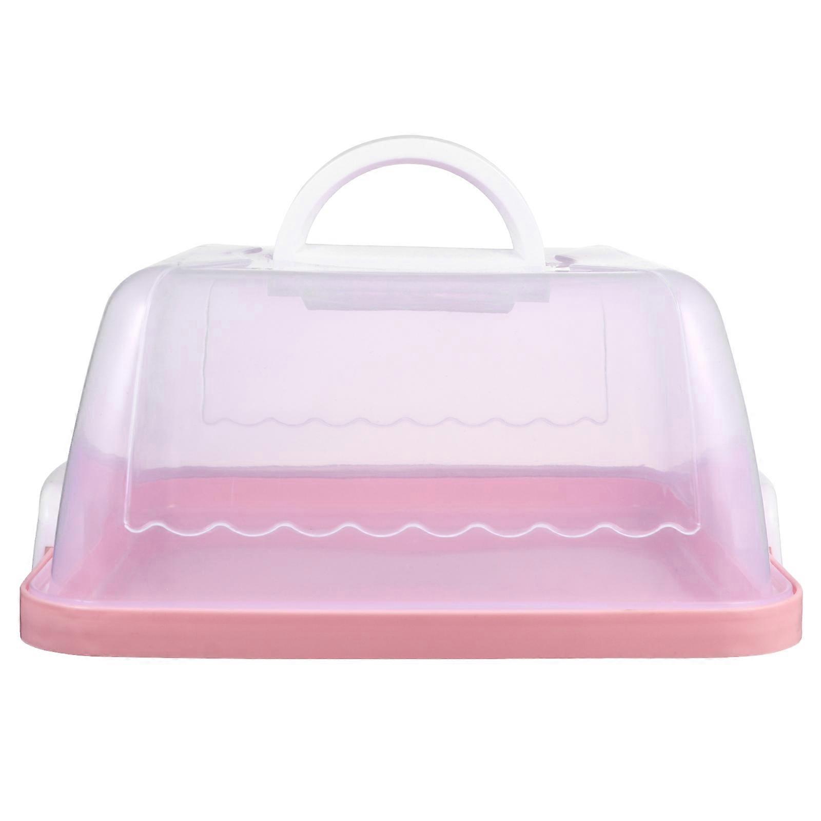 Cupcake Carrier with Handle Cupcake Carrier Transparent 25.50X25.50X12.00cm Hand Held Design 1Set