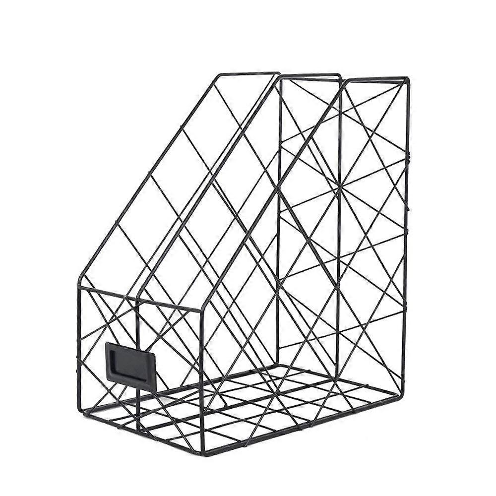 file shelves, data shelf, file box made of iron, file column, desk storage, two file shelves (black, 29 x 24.5 x 16 cm) Schwarz 29x24.5x16cm
