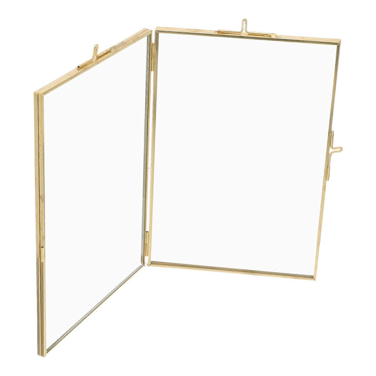 Vintage Picture Frame Simple Home Decoration Golden Rectangular 1Pack Memory Display