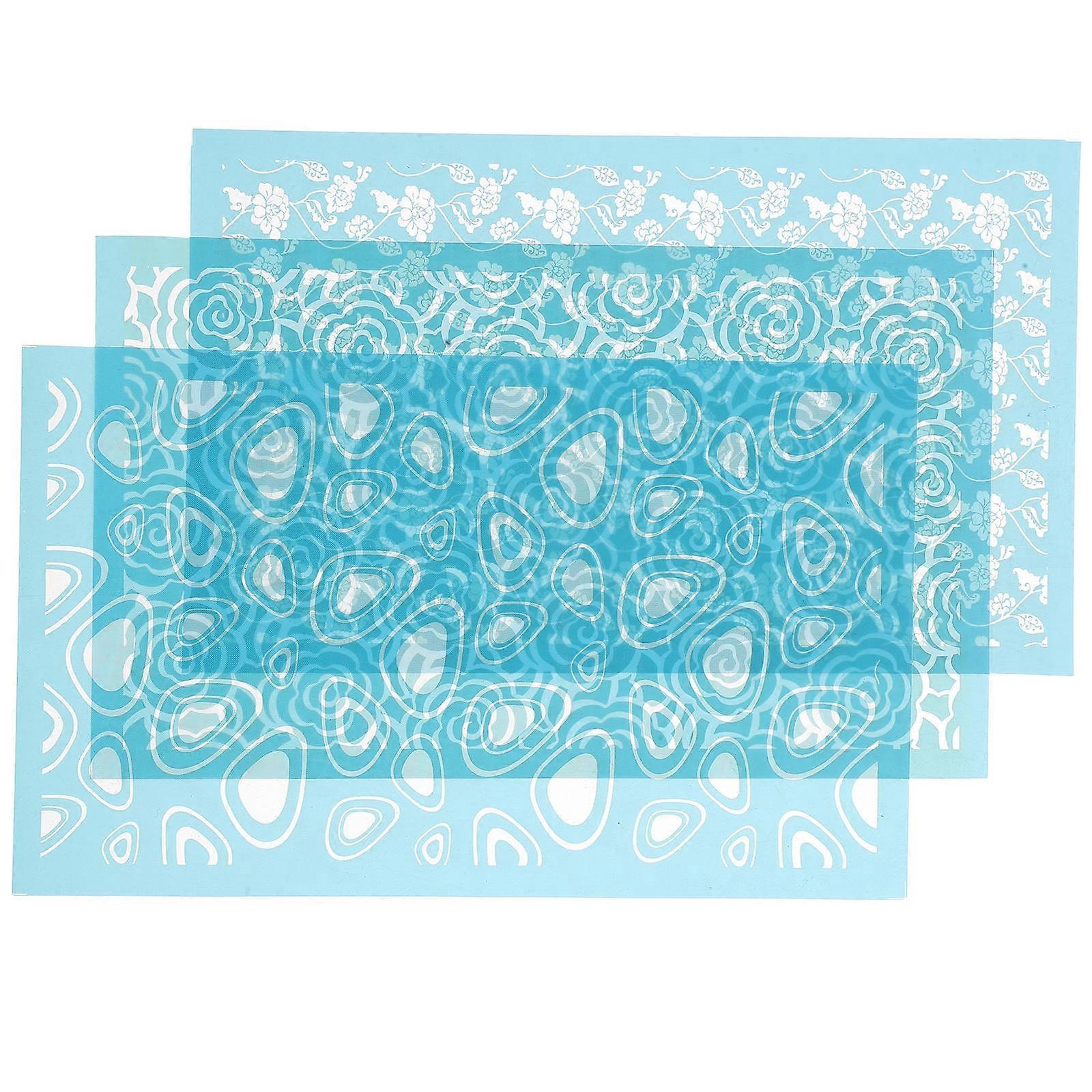 Molds For Resin Polymer Molds For Earrings 3Pcs Blue 15X9cm Handcraft Style Clay Molds