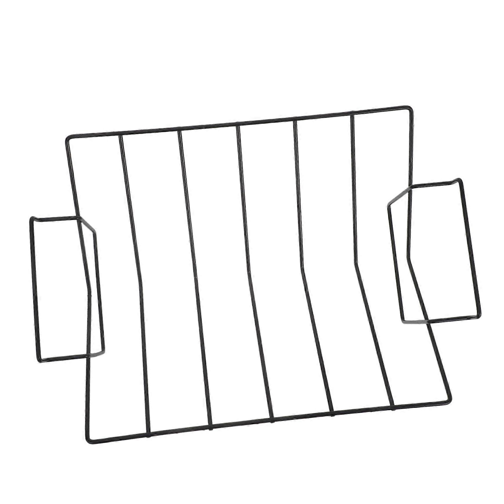 Grill Camping Kitchen Equipment Portable Campfire Stand Turkey Roasting Rack Iron Black Model 1