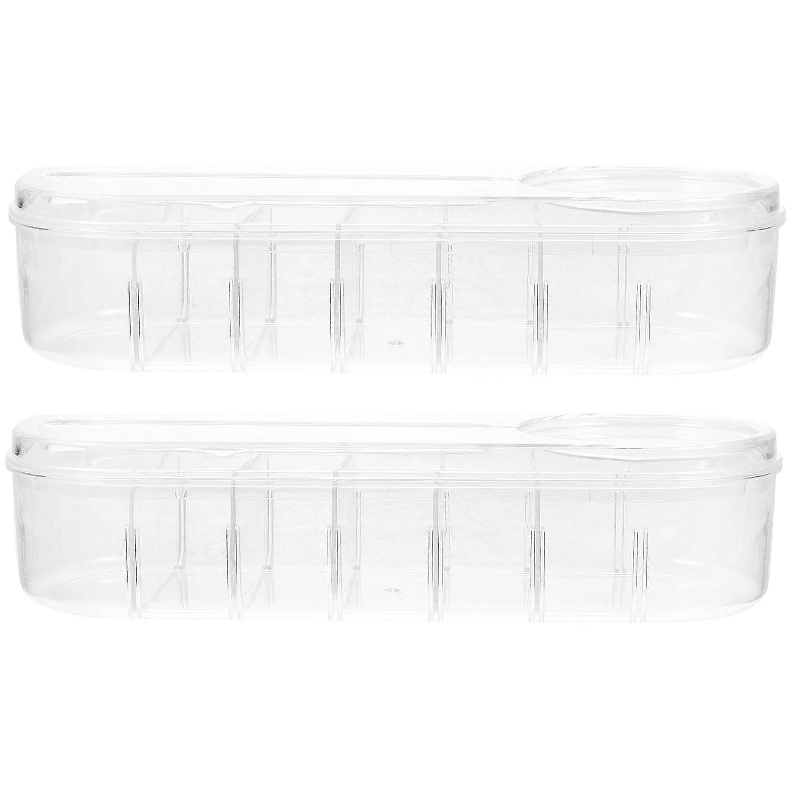 Wire Organizer Storage Data Cable Box for Storage 2Pcs Transparent USB Holder