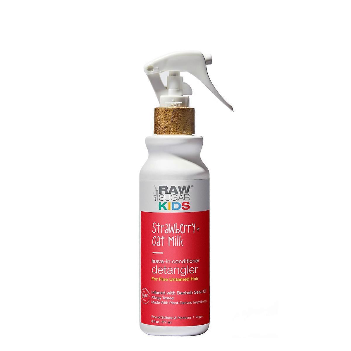 Raw Sugar Kids' Leave-in Conditioning Detangler - Strawberry + Oat Milk - 6 Fl Oz