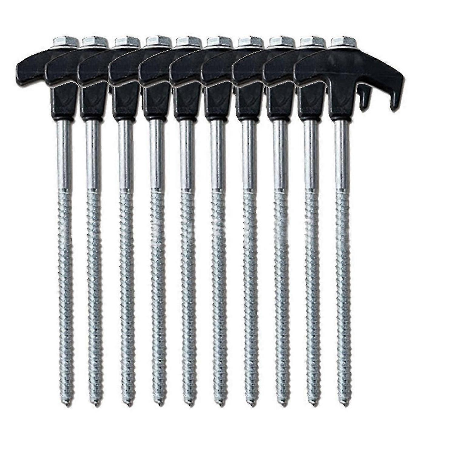 10 יחידות אוהל מוברג הימורי קרקע עוגני קרקע M8 אוהל כבד הימור יתדות אוהל קמפינג הימור גר