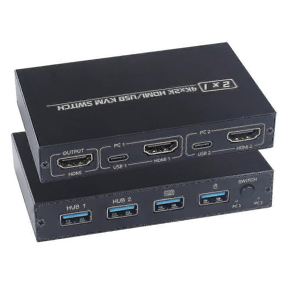 USB HDMI KVM Switch Box Video Display USB Splitter