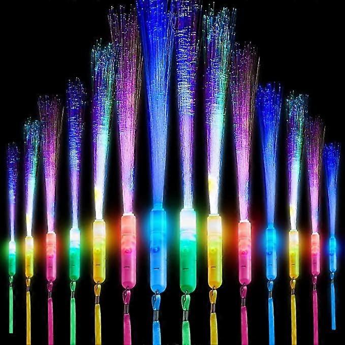 LED Light Sticks 20 Pack with Fibreglass Beads, 3 Modes, Colourful Flashing Glow Sticks, Children's Birthday Party Bags