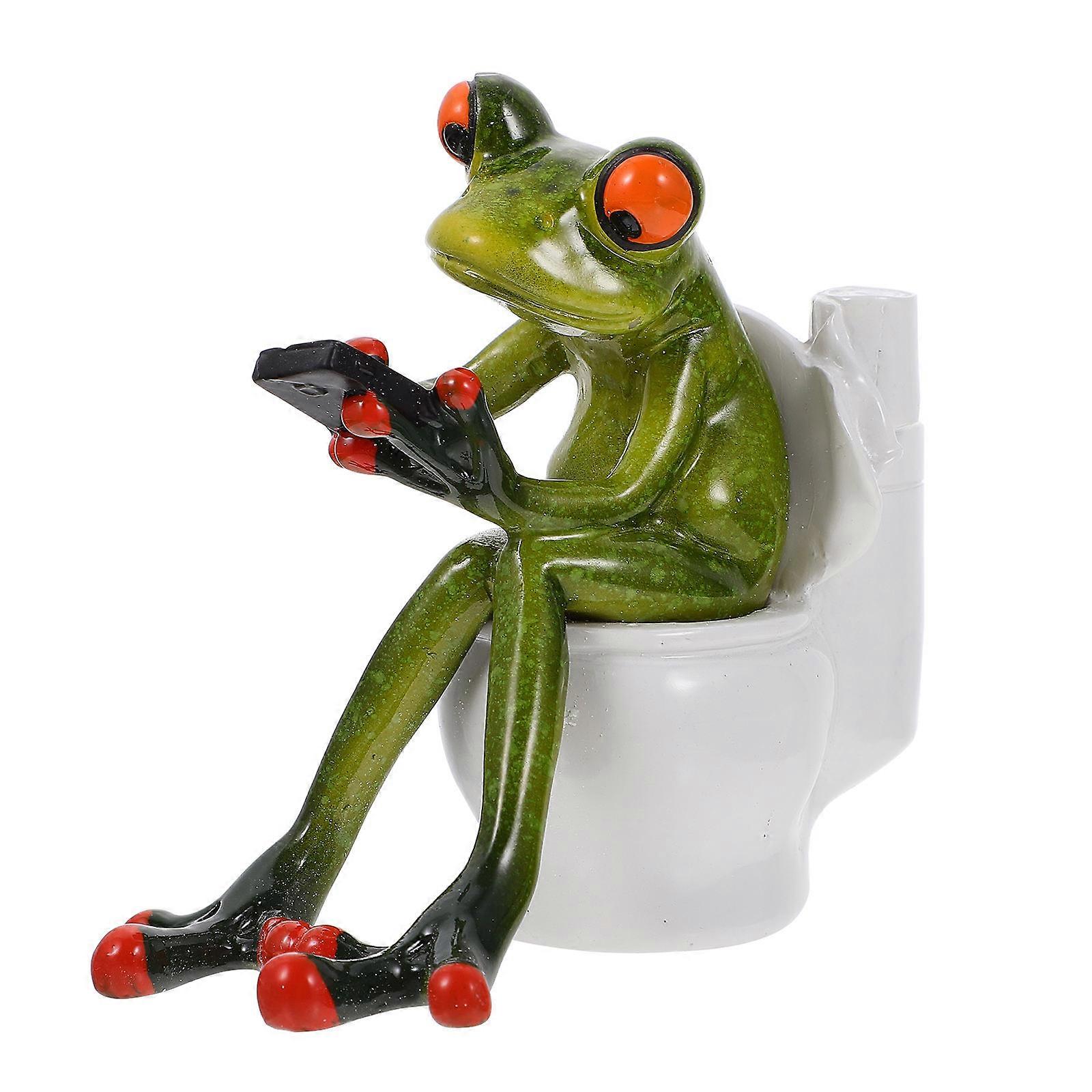 Creative Resin Frog Pen Holder Unique Desktop Decoration for Home, Office, Parties, and Weddings Sturdy and Stable Design