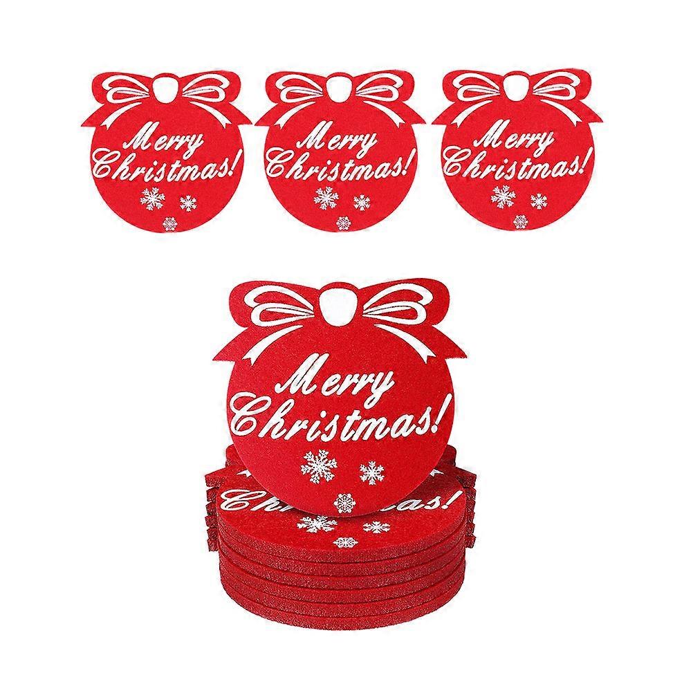 Festive Table Coasters Felt Simple Design Theme Parties Table Protection 10X10X0.3CM 12Pcs