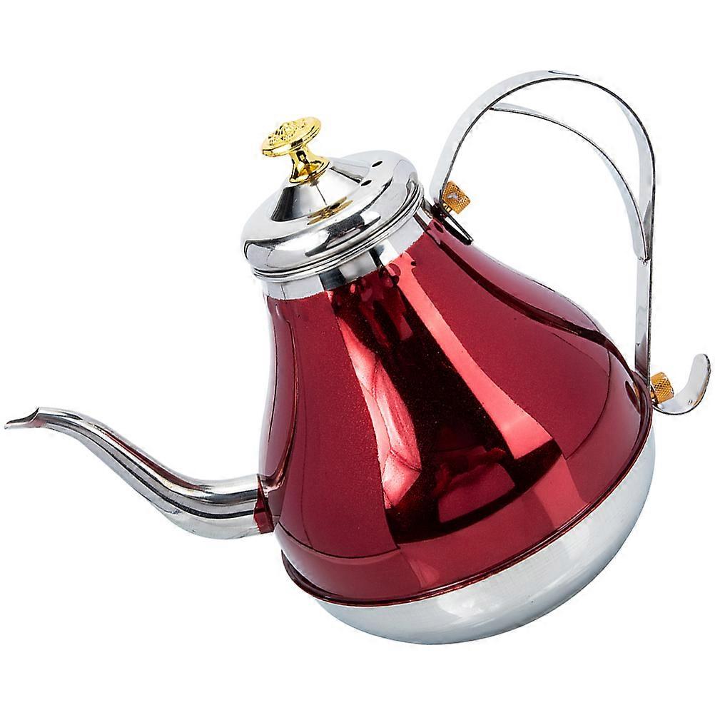 Stainless Steel Large Tea Kettle with Removable Strainer and Scald Handle for Home, Office, and Outdoor Tea or Coffee