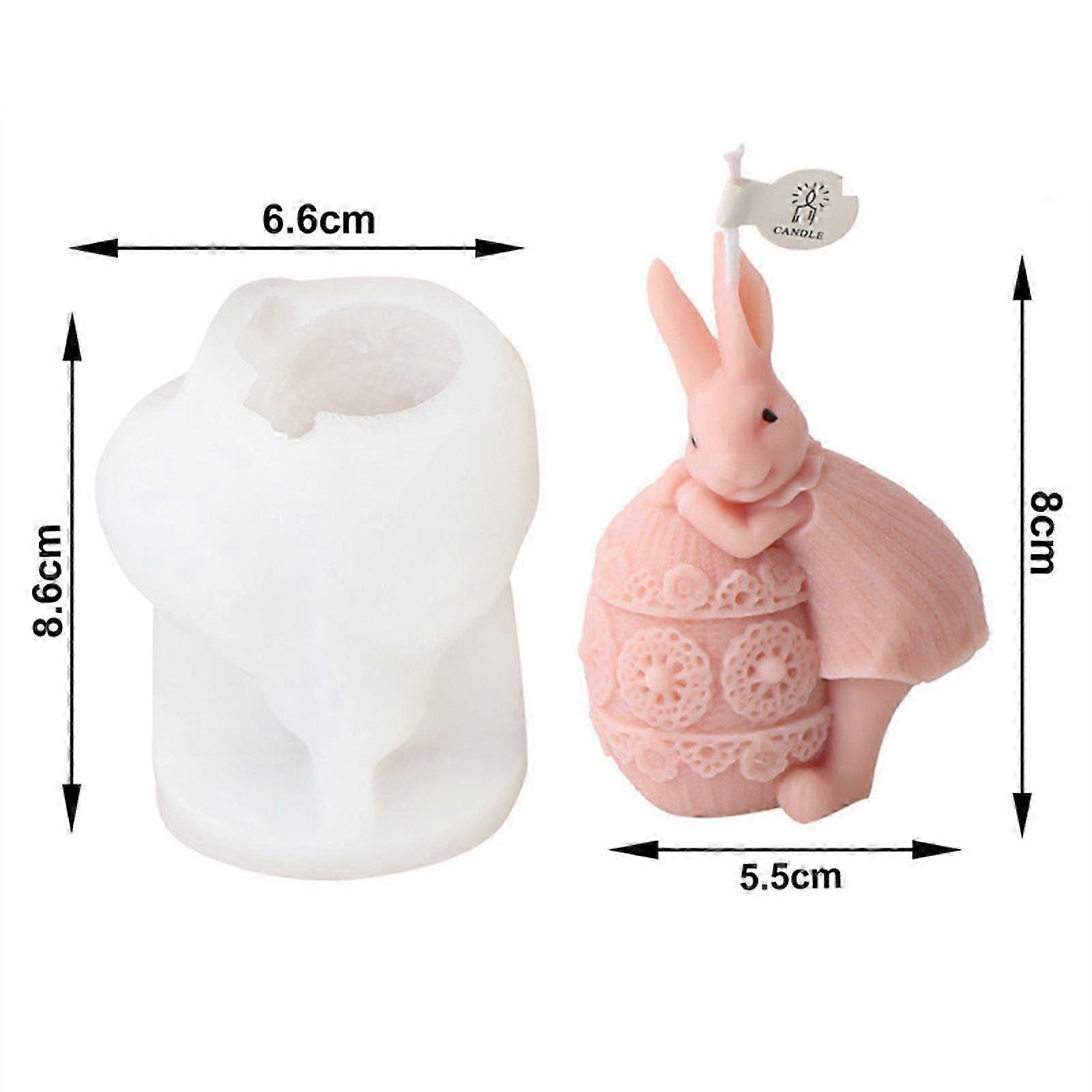 Rabbit Resin Mold Rabbit Candle Mold, Rabbit Egg Mold Animal Mold Rabbit Resin Casting Mold Resin Making Molds