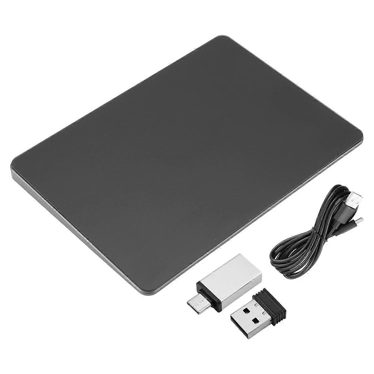 Bluetooth Touchpad Multi-Function Gestures Trackpad Rechargeable Wireless Touchpad for Laptop IOS , Black
